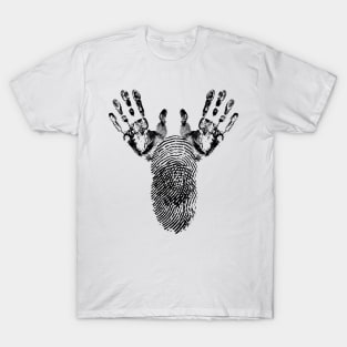 Christmas reindeer handprint T-Shirt